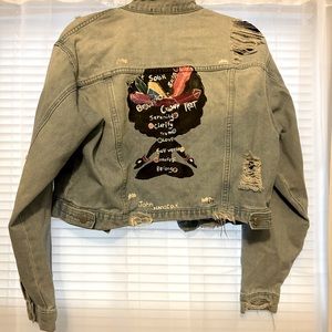 Hand painted jean jacket